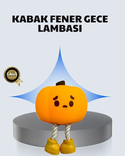 Pumpkin Led Gece Lambası Üç Kademeli Işık Ayarlı ürün görseli 1