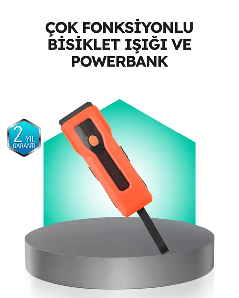 5000 Mah Bataryalı Bisiklet Farı Cob Çakar Çok Fonksiyonlu ürün görseli 1