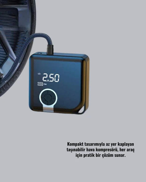 Zc001 Led Ekranlı Araç Pompası - Resim 3