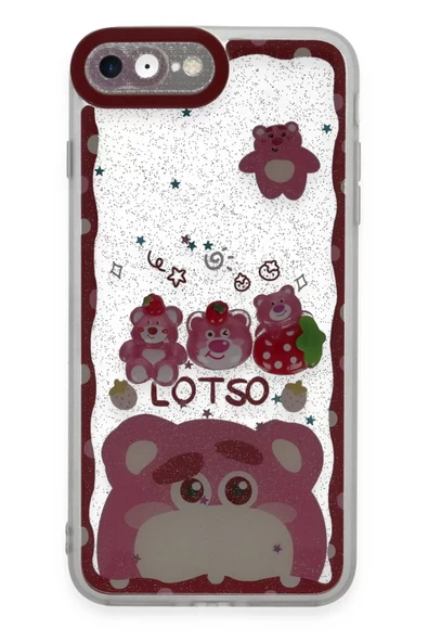 Newface Apple iPhone 7 Kılıf Sweet Desenli Silikon Kapak - Pembe ürün görseli 1