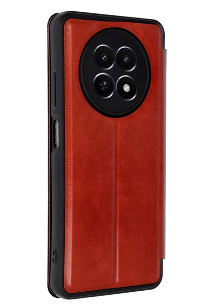 Newface Realme 12 5G Kılıf Flip Cover - Kırmızı ürün görseli 1