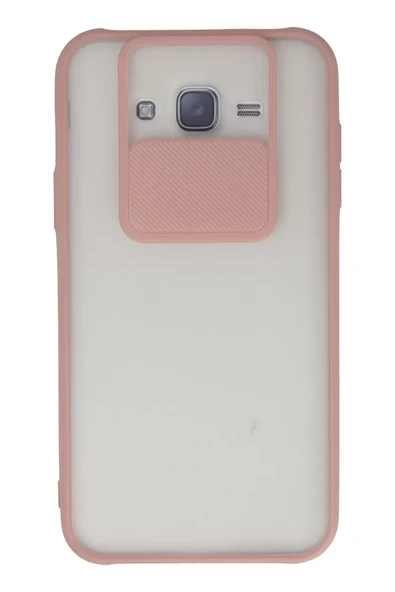 Newface Samsung Galaxy J7 Kılıf Palm Buzlu Kamera Sürgülü Silikon - Pembe ürün görseli 1
