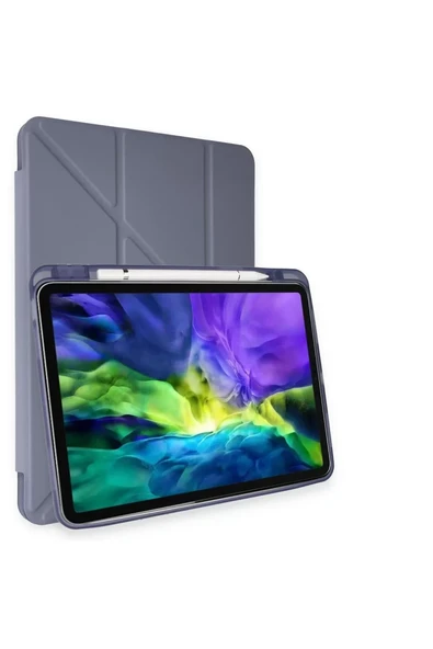 Newface Apple iPad Pro 11 (2024) Kılıf Kalemlikli Mars Tablet Kılıfı - Lavender ürün görseli 1
