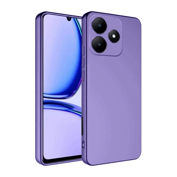 Newface Realme C61 Kılıf First Silikon - Lila - Resim 2