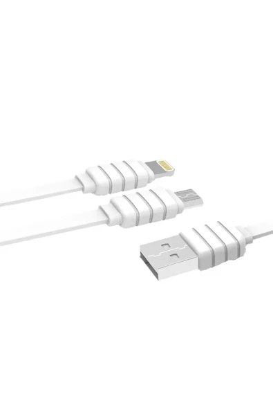 Konfulon S56 2in1 (Lightning-Micro USB) Kablo 1.2M 2.1A ürün görseli 1