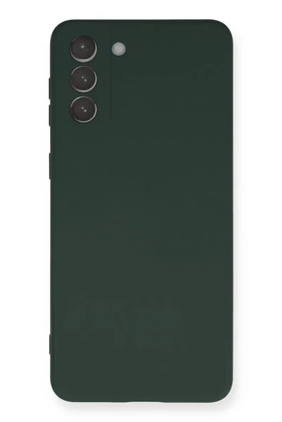 Newface Samsung Galaxy S21 Plus Kılıf Nano içi Kadife Silikon - Koyu Yeşil ürün görseli 1
