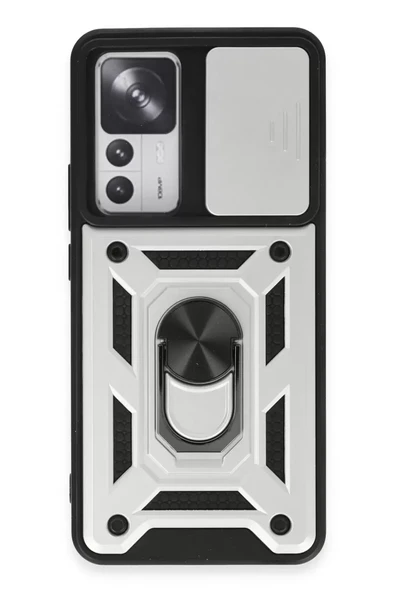 Newface Xiaomi Mi 12T Pro Kılıf Pars Lens Yüzüklü Silikon - Gümüş ürün görseli 1