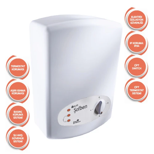 Aura Basic Elektrikli Banyo Şofbeni 105a6 ( Montajsız ) ürün görseli 1