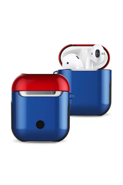 Newface Apple Airpods 2 (2.nesil) 3in1 Kılıf - Lacivert-Kırmızı ürün görseli 1