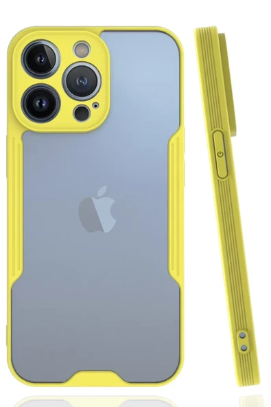 Newface Apple iPhone 14 Pro Kılıf Platin Silikon - Sarı ürün görseli 1