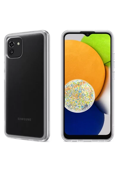 Newface Samsung Galaxy A03 Kılıf Lüx Şeffaf Silikon ürün görseli 1