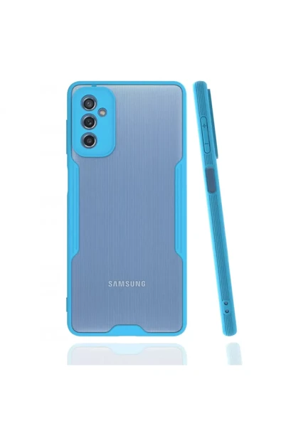 Newface Samsung Galaxy M52 5G Kılıf Platin Silikon - Mavi ürün görseli 1