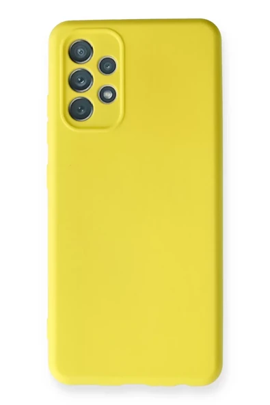Newface Samsung Galaxy A32 Kılıf Nano içi Kadife Silikon - Sarı ürün görseli 1