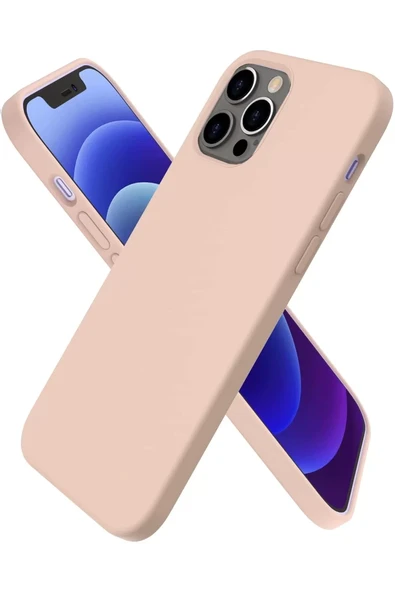 Newface Apple iPhone 12 Pro Kılıf First Silikon - Pudra ürün görseli 1
