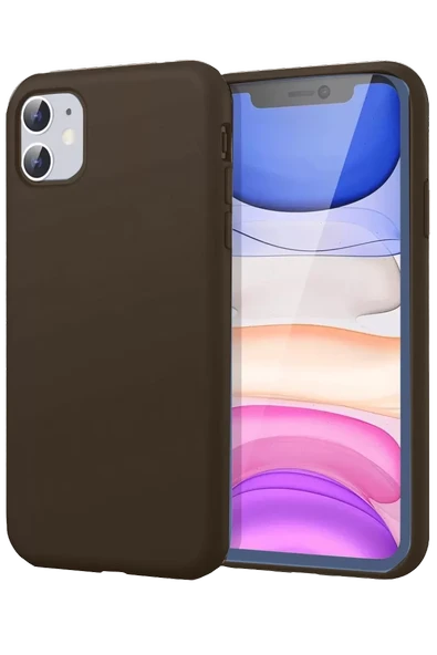 Newface Apple iPhone 11 Kılıf First Silikon - Kahverengi ürün görseli 1