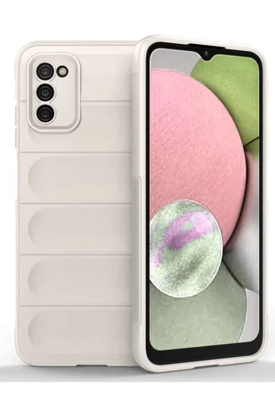 Newface Samsung Galaxy A03S Kılıf Optimum Silikon - Krem ürün görseli 1