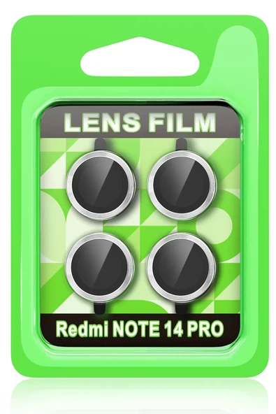 Newface Xiaomi Redmi Note 14 Pro 5G Raze Metal Kamera Lens - Gümüş ürün görseli 1