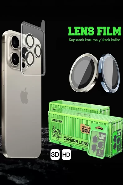 Newface Xiaomi Redmi Note 14 4G Raze Metal Kamera Lens - Gümüş - Resim 2