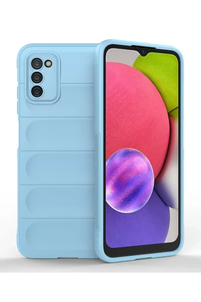 Newface Samsung Galaxy A03S Kılıf Optimum Silikon - Sky Blue ürün görseli 1