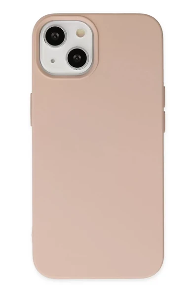 Newface Apple iPhone 14 Plus Kılıf Nano içi Kadife Silikon - Pudra ürün görseli 1