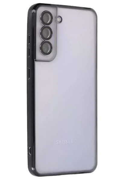 Newface Samsung Galaxy S21 FE Kılıf Razer Lensli Silikon - Siyah ürün görseli 1