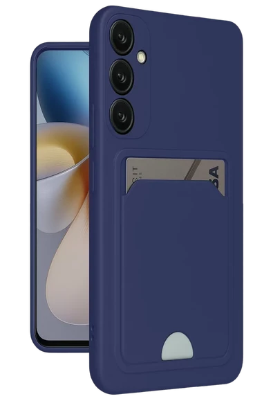 Newface Samsung Galaxy A26 Kılıf Kelvin Kartvizitli Silikon - Lacivert ürün görseli 1