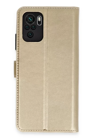 Newface Xiaomi Mi Note 10 Trend S Plus Kapaklı Kılıf - Gold ürün görseli 1
