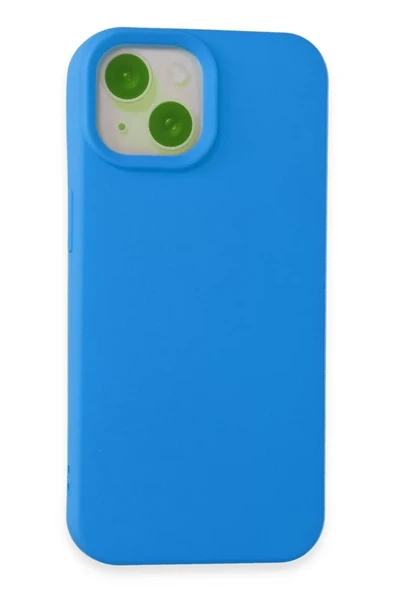 Newface Apple iPhone 15 Kılıf Nano içi Kadife Silikon - Mavi ürün görseli 1