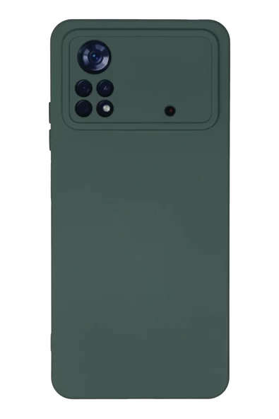Newface Xiaomi Poco X4 Pro 5G Kılıf Nano içi Kadife Silikon - Koyu Yeşil ürün görseli 1