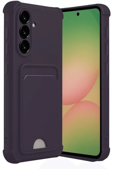 Newface Samsung Galaxy A36 Kılıf Kelvin Kartvizitli Silikon - Derin Mor ürün görseli 1