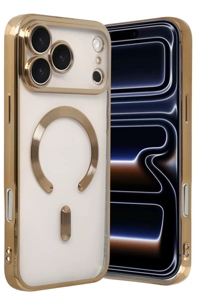 Newface Apple iPhone 17 Pro Kross Magneticsafe Kapak - Gold ürün görseli 1