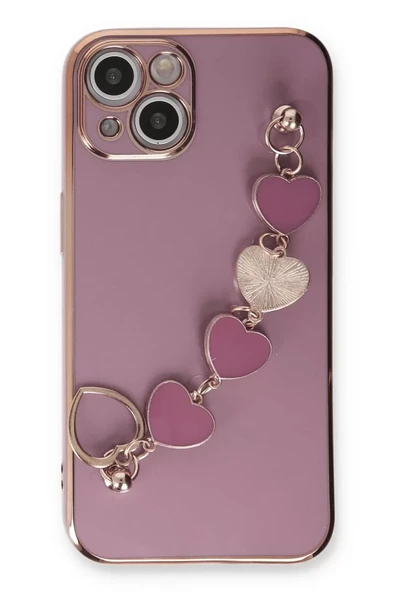 Newface Apple iPhone 14 Plus Kılıf Esila Silikon - Mor - Resim 3