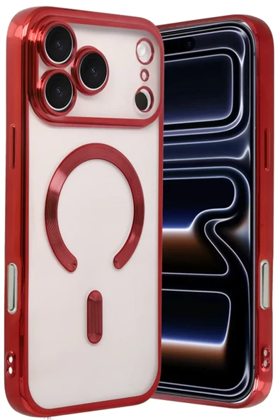 Newface Apple iPhone 17 Pro Max Kross Magneticsafe Kapak - Kırmızı ürün görseli 1