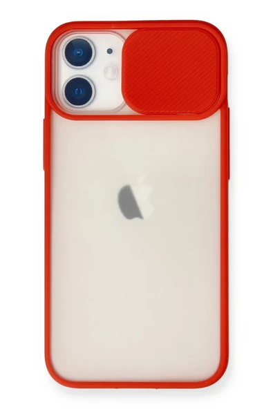 Newface Apple iPhone 11 Kılıf Palm Buzlu Kamera Sürgülü Silikon - Kırmızı ürün görseli 1