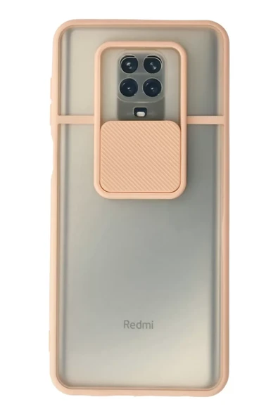 Newface Xiaomi Redmi Note 9 Pro Kılıf Palm Buzlu Kamera Sürgülü Silikon - Pembe ürün görseli 1