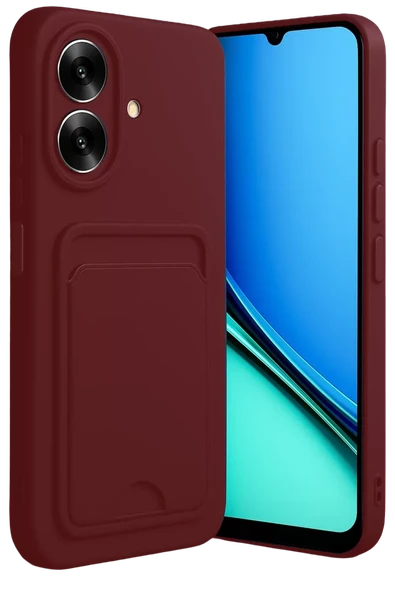 Newface Realme Note 60 Kelvin Kartvizitli Silikon - Bordo ürün görseli 1
