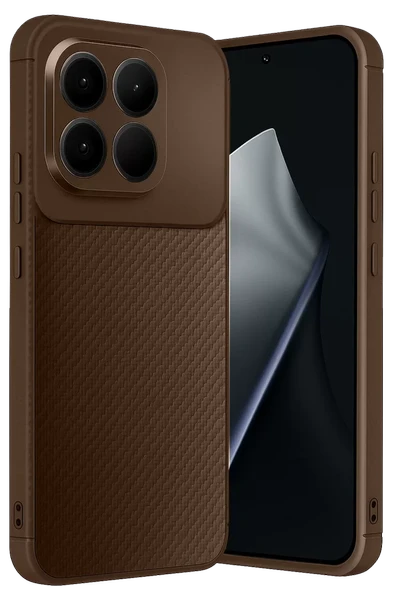 Newface Xiaomi Mi 15T Auto Focus Karbon Kapak - Kahverengi ürün görseli 1