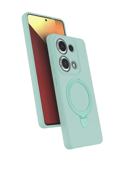 Newface Xiaomi Redmi Note 13 Pro 4G Regal Magsafe Standlı Kapak - Su Yeşili ürün görseli 1