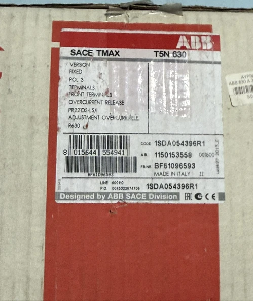 ABB T5N 630 A 36 ka ŞALTER - Resim 2