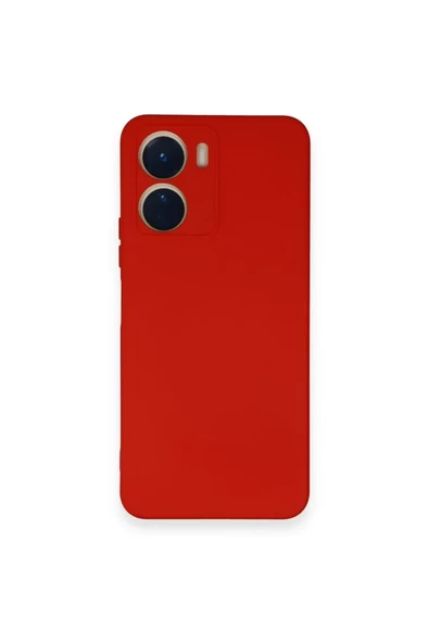 Newface Vivo Y16 Kılıf Nano içi Kadife Silikon - Kırmızı ürün görseli 1