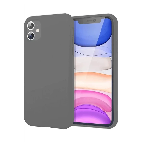 Newface Apple iPhone 11 Kılıf First Silikon - Gri - Resim 2