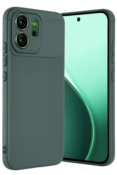 Newface Oppo Reno 14F Auto Focus Karbon Kapak - Koyu Yeşil ürün görseli 1