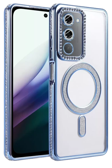 Newface Xiaomi Redmi 15 4G Joke Simli Magneticsafe Kılıf - Mavi ürün görseli 1