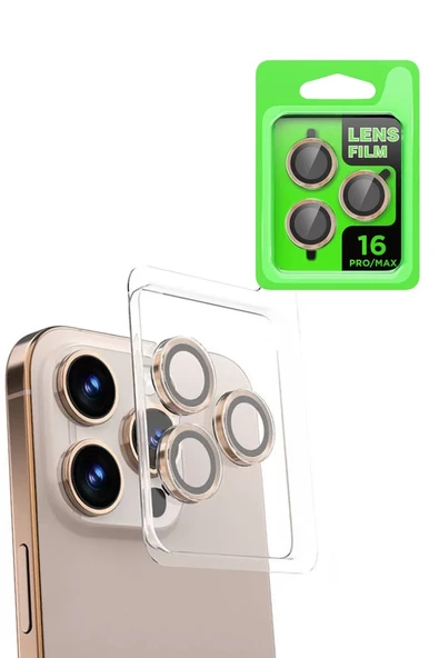 Newface Apple iPhone 16 Pro Max Raze Metal Kamera Lens - Natural Grey ürün görseli 1