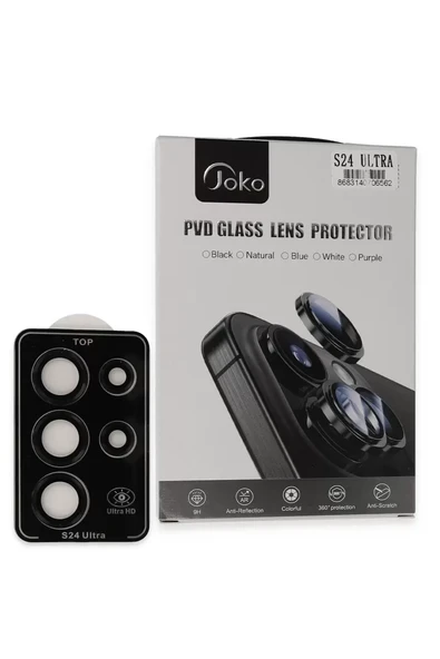 Joko Samsung Galaxy S24 Ultra PVD Metal Kamera Lens - Siyah ürün görseli 1