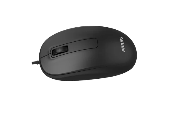 PHILIPS SPK7238B, Siyah, Usb Kablolu, 1200dpi, 3 Tuslu Optic Mouse ürün görseli 1