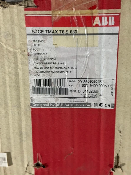 ABB T6S 630 A 50 ka şalter - Resim 3