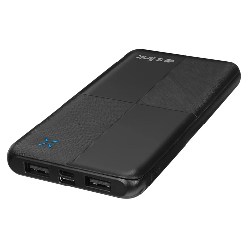 S-LINK IP-G12N, Siyah, 10.000mAh, 2xUSB, 1xMicro USB, 1xType-C, 4 LED Göstergeli, PowerBank ürün görseli 1