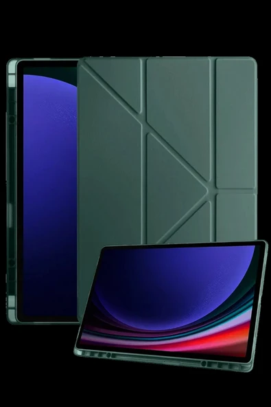 Samsung Galaxy X730 Tab S11 Kalemlikli Mars Tablet Kılıfı - Koyu Yeşil ürün görseli 1
