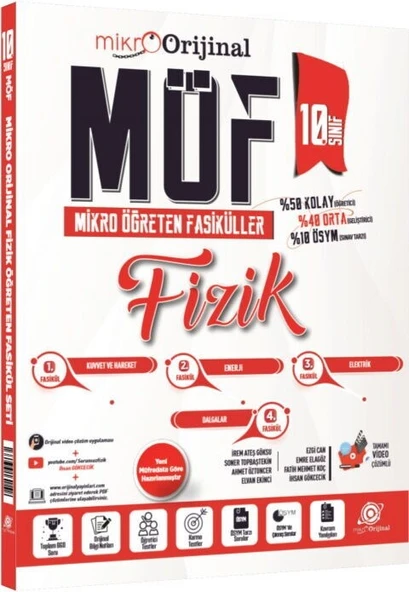 10. Sınıf Fizik MÖF Mikro Öğreten Fasiküller Orijinal Mikro ürün görseli 1